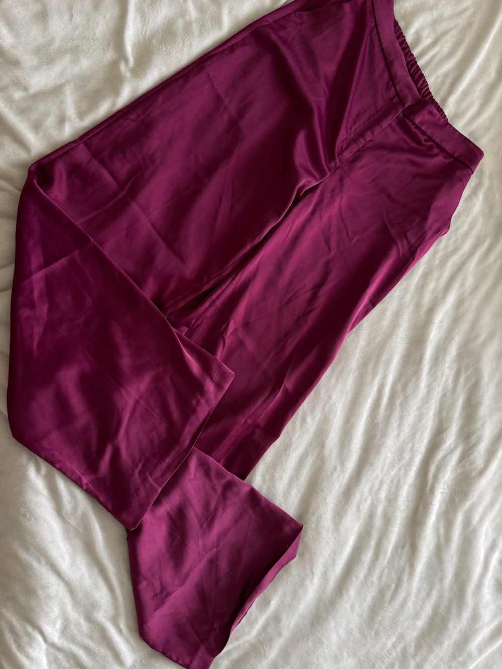 Rachel Zoe Magenta Wide Leg Satin Pants Women’s Size 6